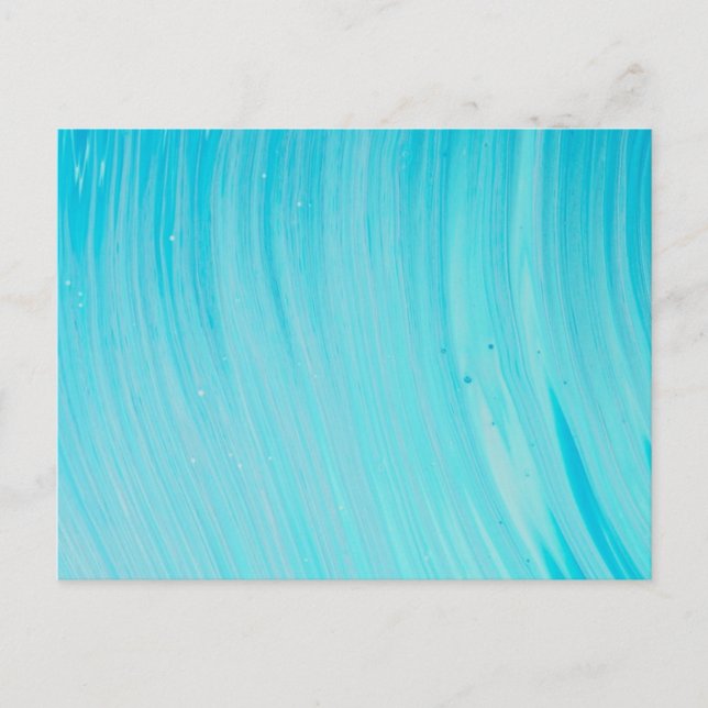 Blue Tube Wave Coola Teal Vatten Vykort (Framsida)