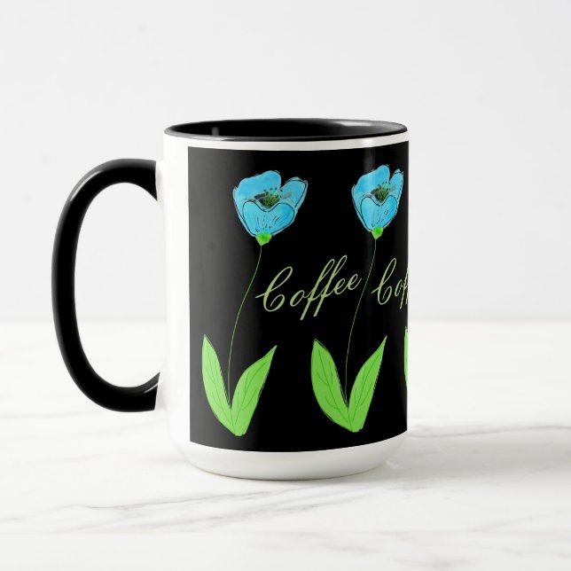 Blue Tulip Designer Mugg (Vänster)