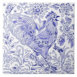 Blue Tupp Chicken Insekt Farmhouse Rustic Art Kakelplatta