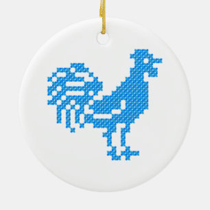 Blue Tupp Julgransprydnad Keramik