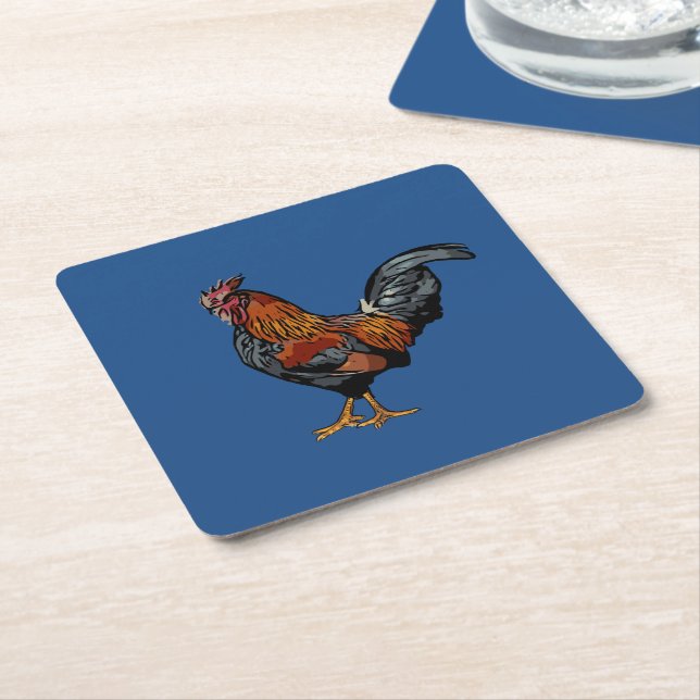 Blue Tupp Underlägg Papper Kvadrat (Vinklad)