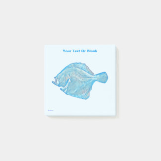 Blue Turbot Post-it Block