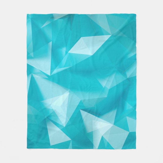 Blue, turquoise background with crystals, triangle fleecefilt (Framsidan)