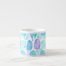 Blue Turquoise Watercolor Droplet Pattern Espressomugg