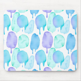 Blue Turquoise Watercolor Droplet Pattern Musmatta