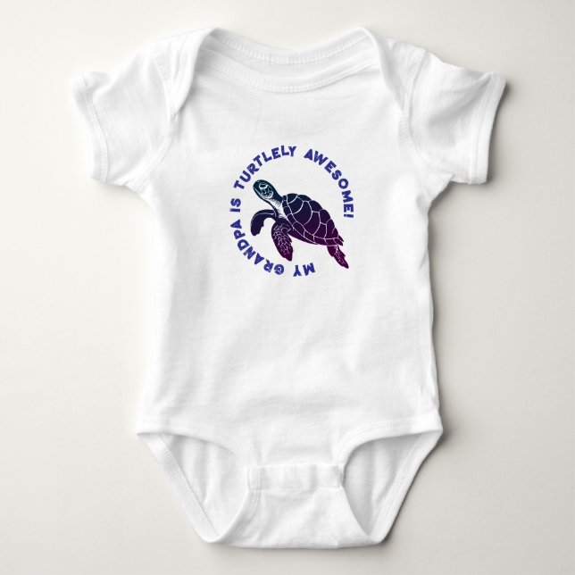 Blue Turtle GRANDPA T Shirt (Framsida)