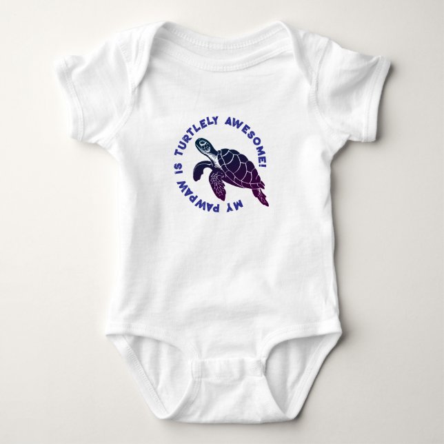 Blue Turtle PAWPAW T Shirt (Framsida)