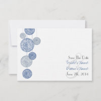 Blue Twine Globes Bröllop spara datum