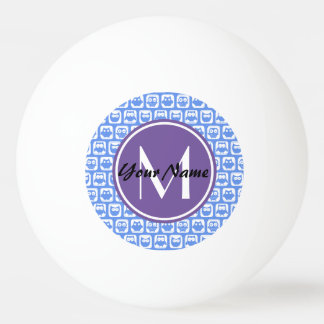 Blue Uggla Anpassningsbar Monogram Pingisboll