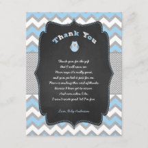 Blue Uggla babydusch tackkort med dikt