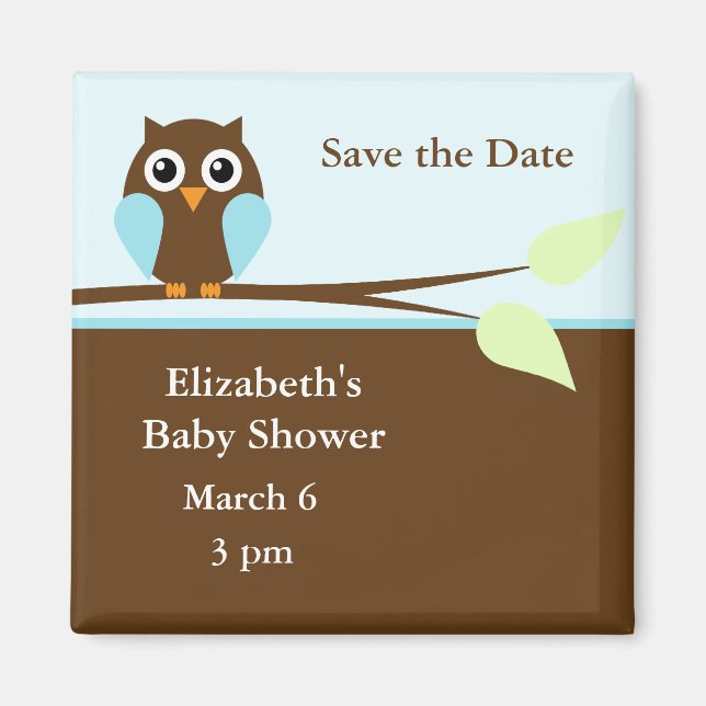 Blue Uggla Magnet (Framsidan)