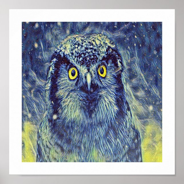 Blue uggla poster (Framsidan)