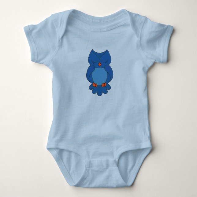 Blue uggla T-Shirt (Framsida)