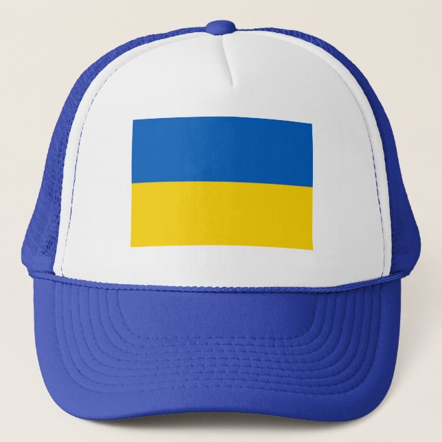 BLUE Ukrainas nationella Flagga Keps (Framsida)