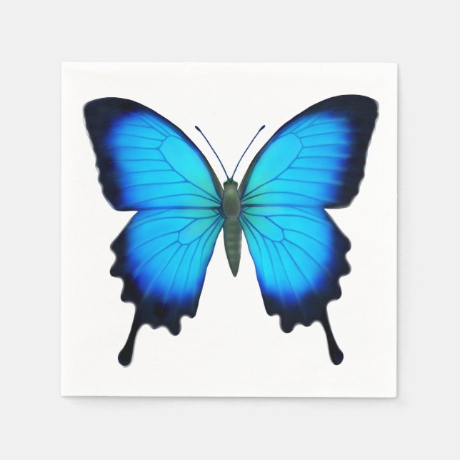 Blue Ulysses Butterfly Napkins Pappersservett (Framsidan)