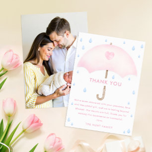 Blue Umbrella Sprinkle Baby Shower - tackkort Tack Kort