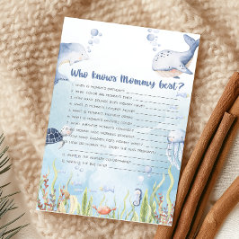 Blue Under the Sea Shower Who Knows Mommy Game