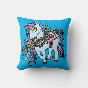 Blue Unicorn Kudde
