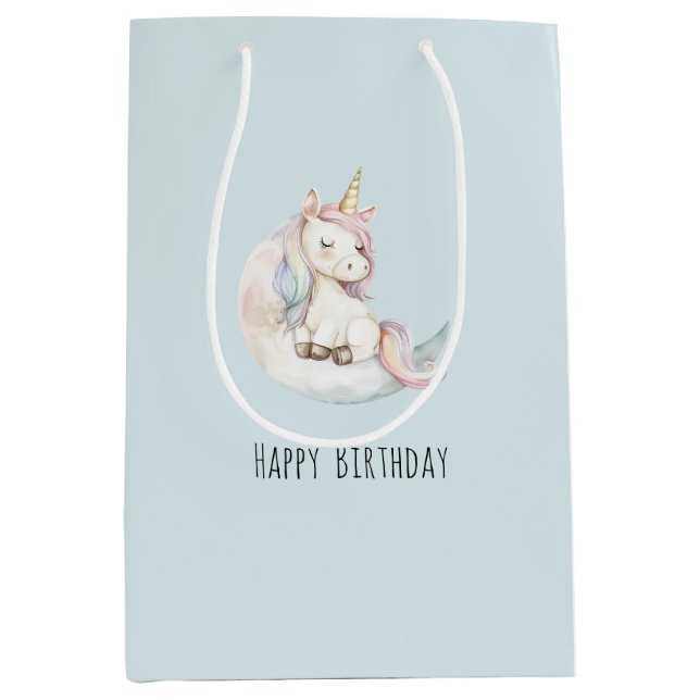 Blue Unicorn on Cloud Birthday (Framsidan)