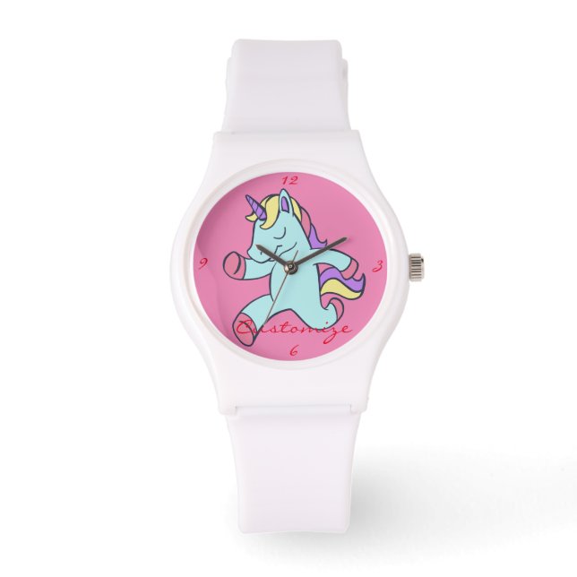 Blue Unicorn Running Thunder_Cove Armbandsur (Framsida)
