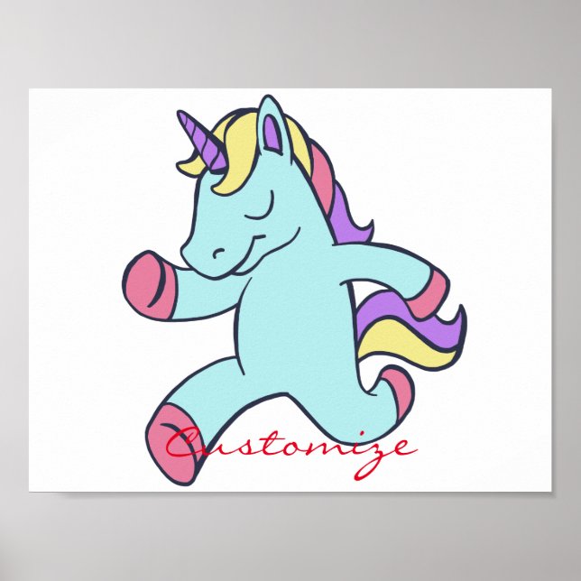 Blue Unicorn Running Thunder_Cove Poster (Framsidan)