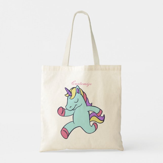 Blue Unicorn Running Thunder_Cove Tygkasse (Baksida)