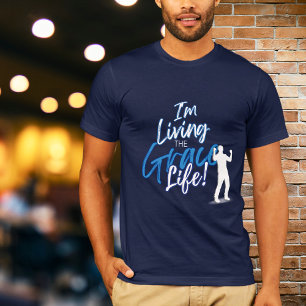 Blue Urban Typography Jag lever Grace Life T Shirt