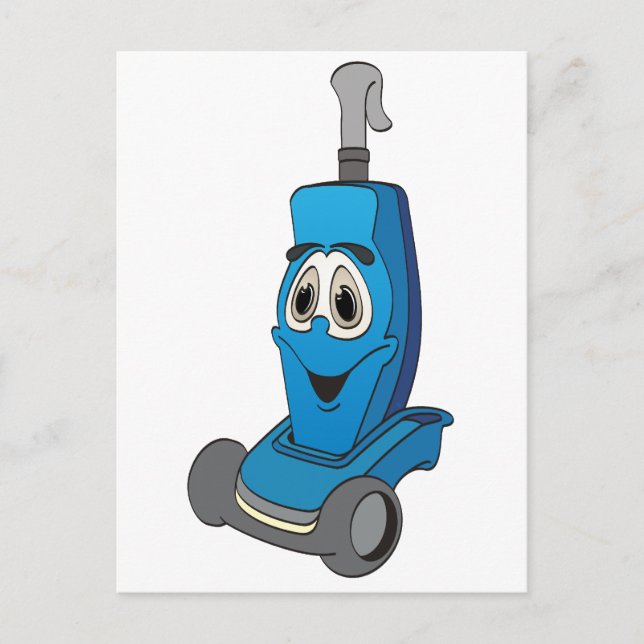 Blue Vacuum Cleaner Vykort (Framsida)
