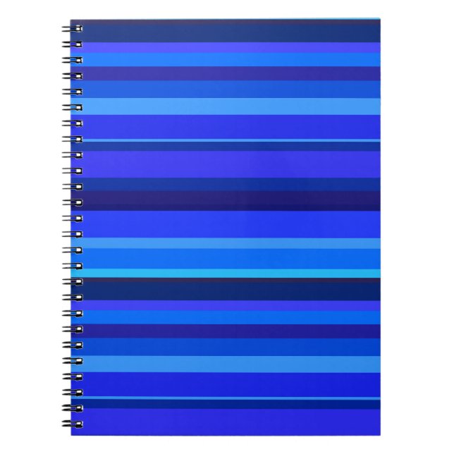 Blue vågrät rand anteckningsbok (Framsidan)