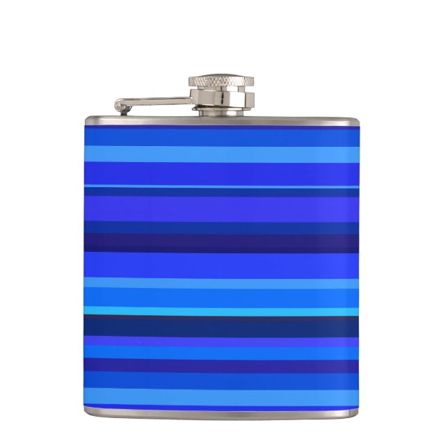 Blue vågrät rand fickplunta (Framsidan)