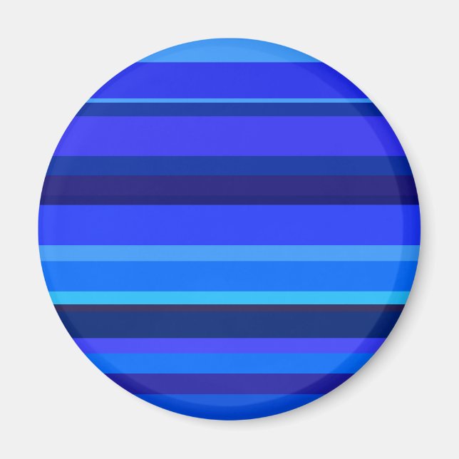 Blue vågrät rand magnet (Framsidan)