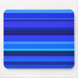 Blue vågrät rand musmatta