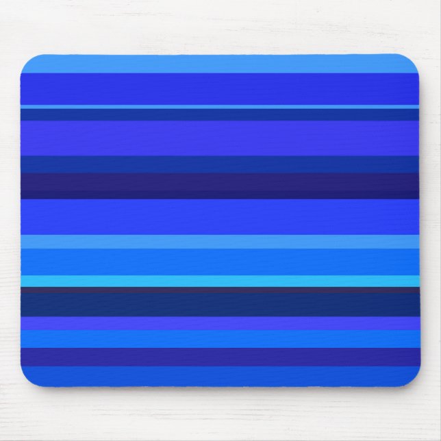 Blue vågrät rand musmatta (Framsidan)