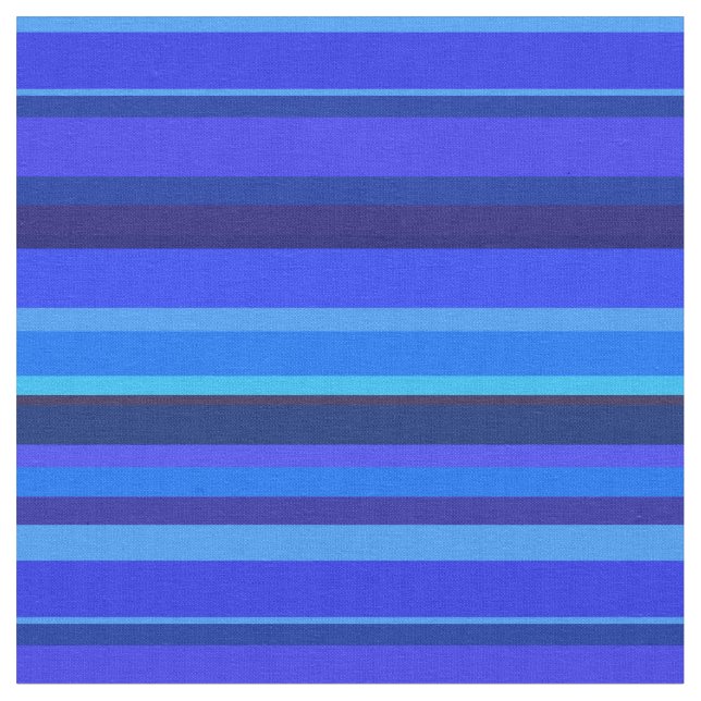 Blue vågrät rand tyg (Närbild)