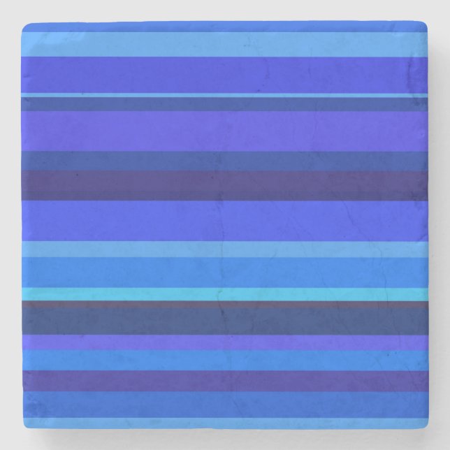 Blue vågrät rand underlägg sten (Framsidan)