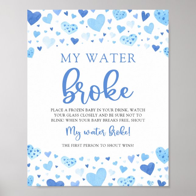 Blue Valentine Baby Shower My Vatten Fattigt spel Poster (Framsidan)