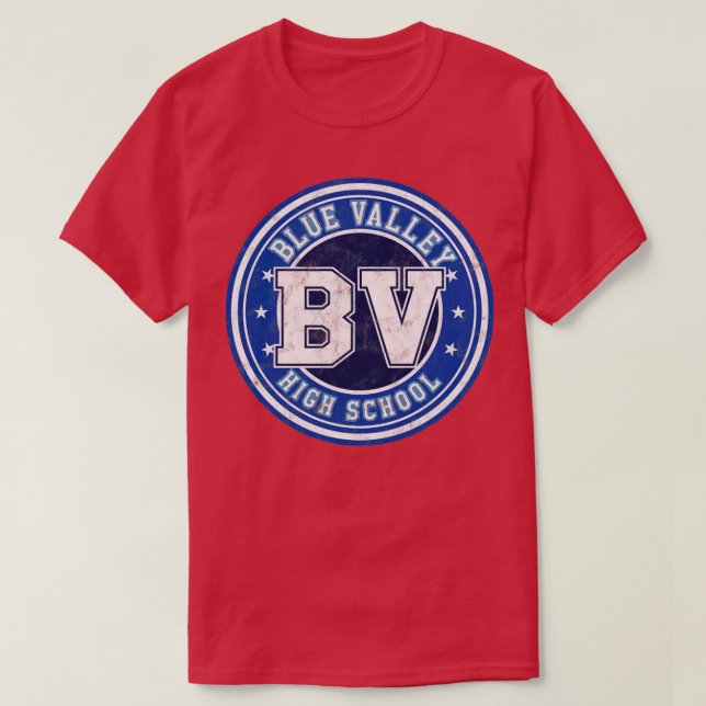 Blue Valley High School Worn T Shirt (Design framsida)