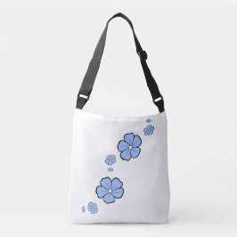 Blue Vår blommor Kor Body Tote Bag Axelväska