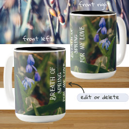 Blue Vår Flower Två-Tonad Mugg