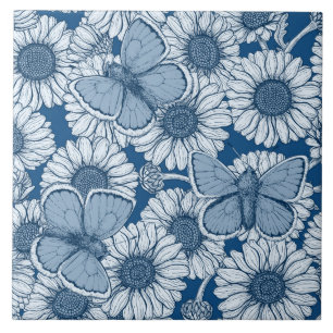 Blue vår kakelplatta