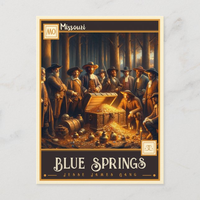 Blue Vår, Missouri | VINTAGE Vykort (Framsida)