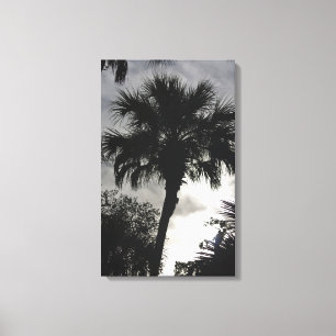Blue Vår Silhouette Wrapped Canvas