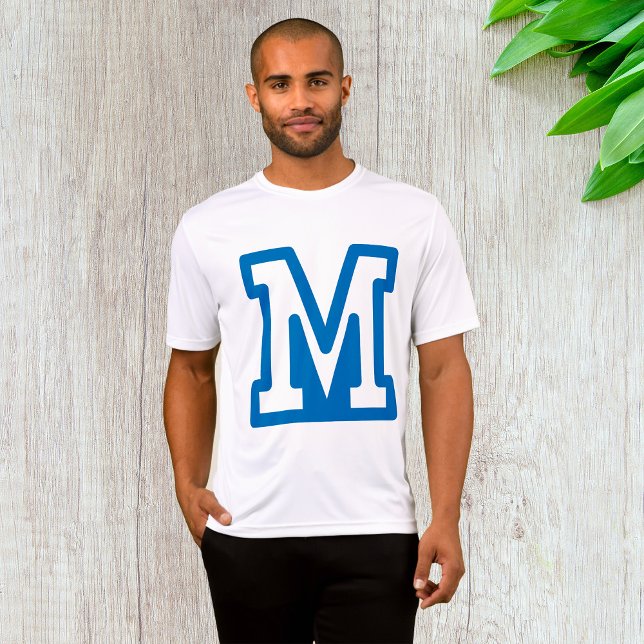 Blue Varsity Brev M Monogram T Shirt (Skapare uppladdad)