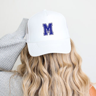 Blue Varsity Monogram Keps