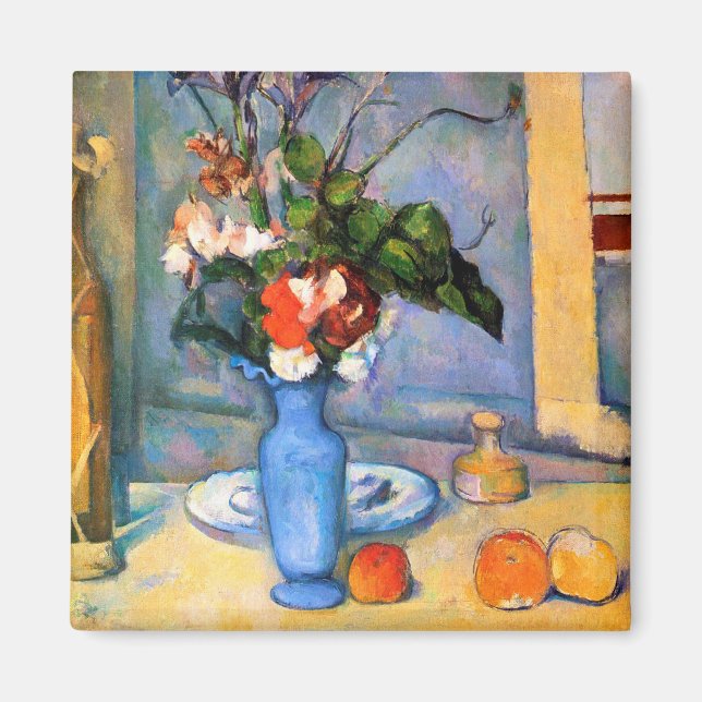 Blue Vas Flowers, Paul Cezanne Magnet (Framsidan)