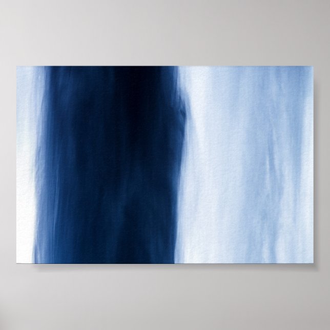 Blue Vatten Abstrakt Poster (Framsidan)
