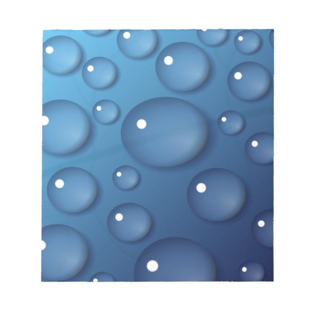 Blue Vatten Drop Struktur Anteckningsblock (Framsida)