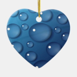 Blue Vatten Drop Struktur Julgransprydnad Keramik