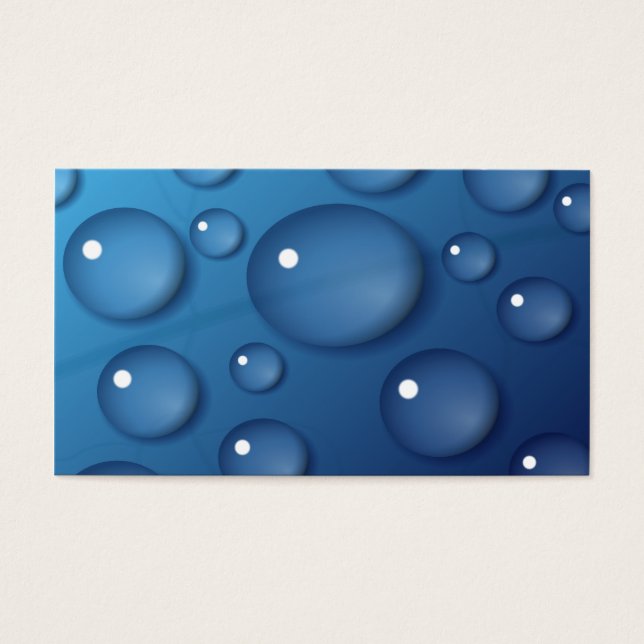 Blue Vatten Drop Struktur Visitkort (Framsidan)