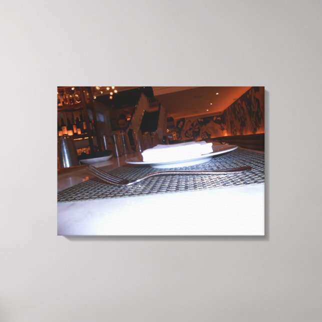 Blue Vatten Grill Canvastryck (Framsida)